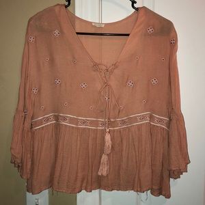 Pink detailed blouse!